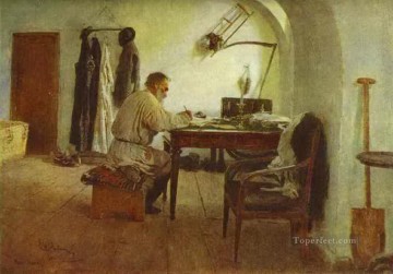  Ilya Oil Painting - leo tolstoy in his study 1891 Ilya Repin
